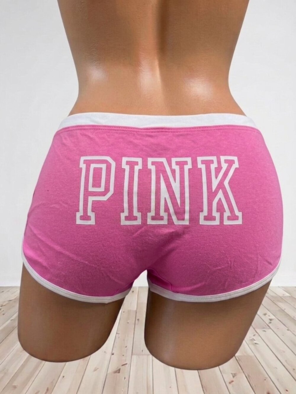 Victoria's Secret Logo Cotton Dorm Boyshort Panties S NWT